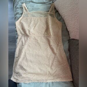 Maidenform Inspirations Lace Beige Shapewear, Size XL